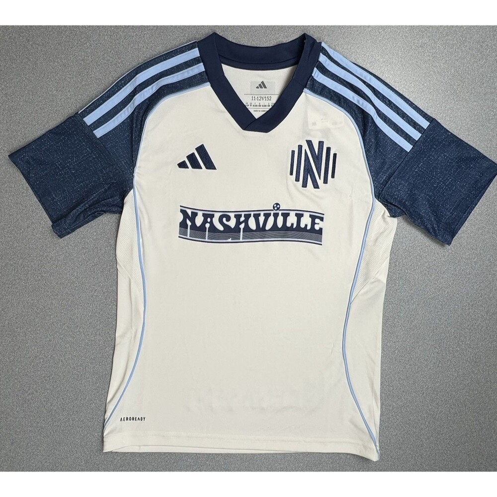 Adidas Nashville SC Soccer Jersey Youth Medium 11/12 Yr. Authentic Embroidered